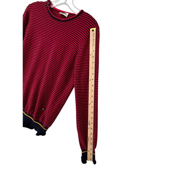 Sonya By Sonya Rykiel Sweater Stripe Red Blue Nautical Cotton Pullover Small - Picture 4 of 14